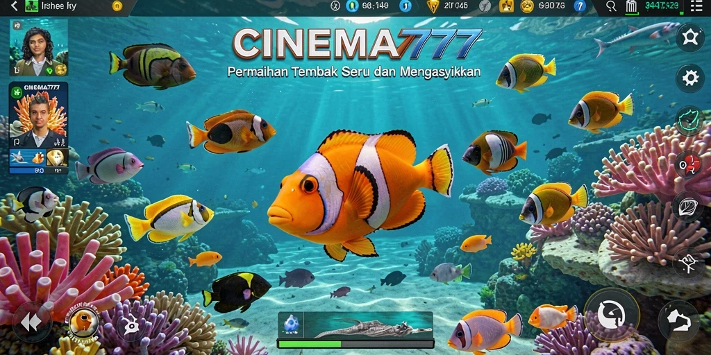 Gameplay CINEMA777 yang seru saat menembak ikan.