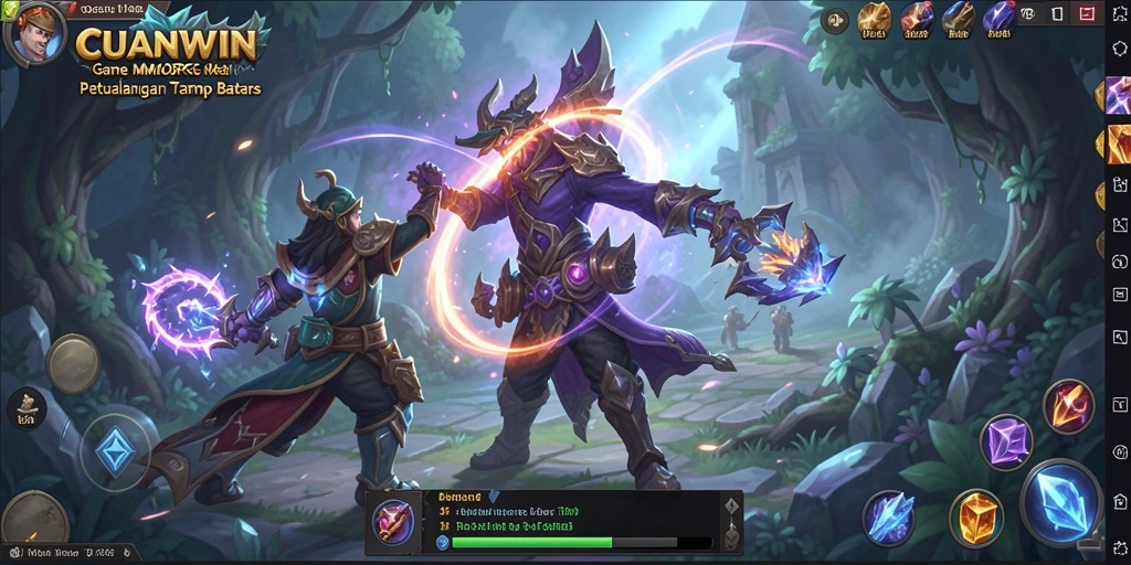 Tampilan utama gameplay CUANWIN yang mendebarkan dalam dunia MMORPG.