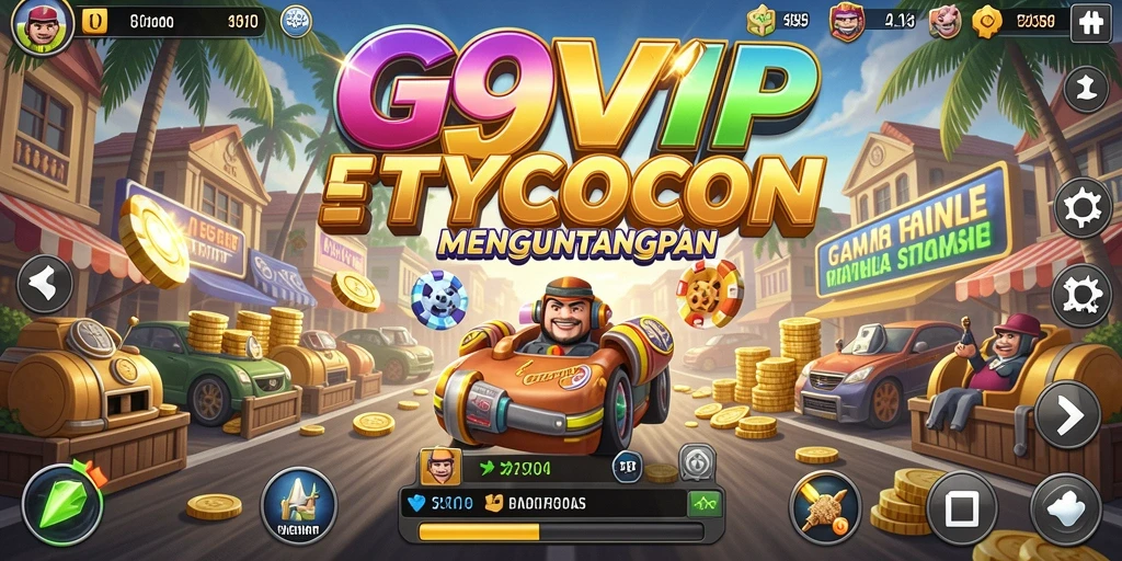 Tampilan gameplay G9VIP yang seru dengan elemen Tycoon yang khas.