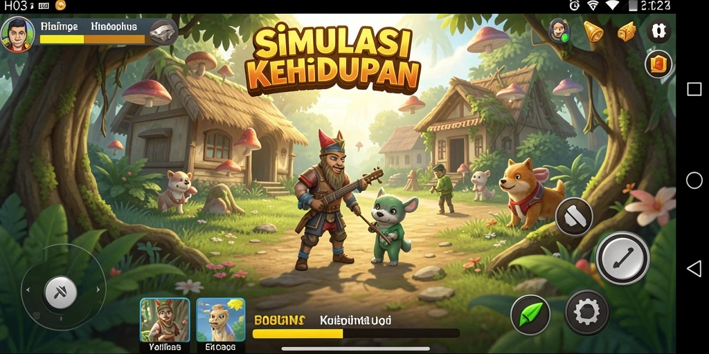 Tampilan gameplay H03 yang seru dan interaktif dalam simulasi kehidupan.