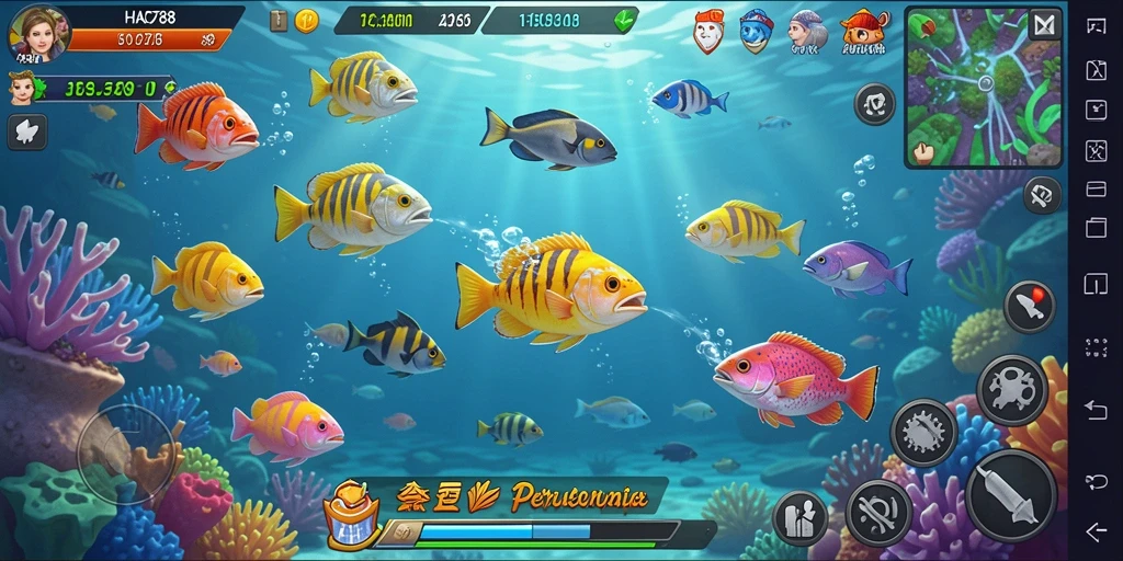 Tampilan gameplay HAO788 dengan serunya menembak ikan.