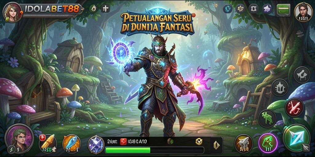 Tampilan gameplay IDOLABET88 yang penuh aksi dan petualangan.