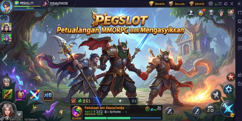 Gameplay PESGSLOT yang seru dan mendebarkan dalam dunia MMORPG.