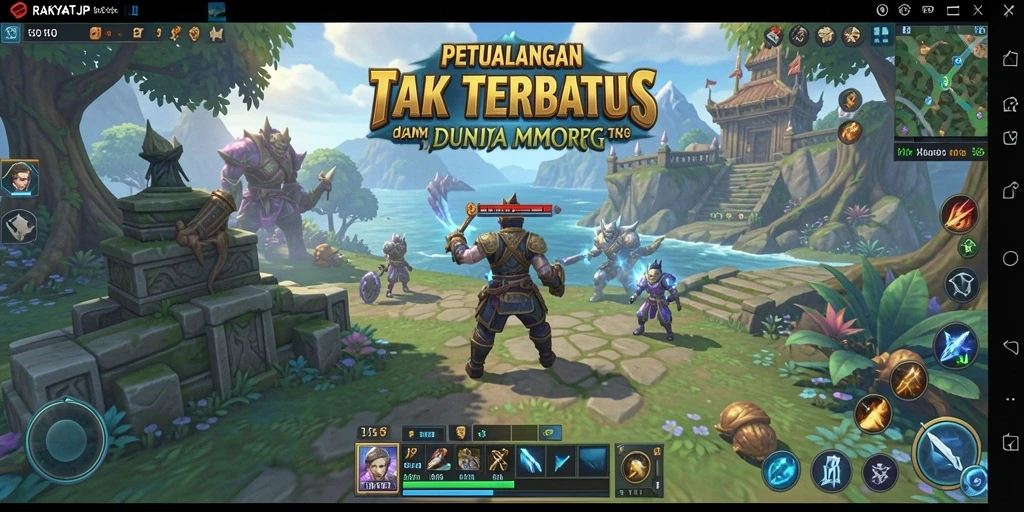 Tampilan gameplay mendebarkan RAKYATJP yang menampilkan aksi dan petualangan.