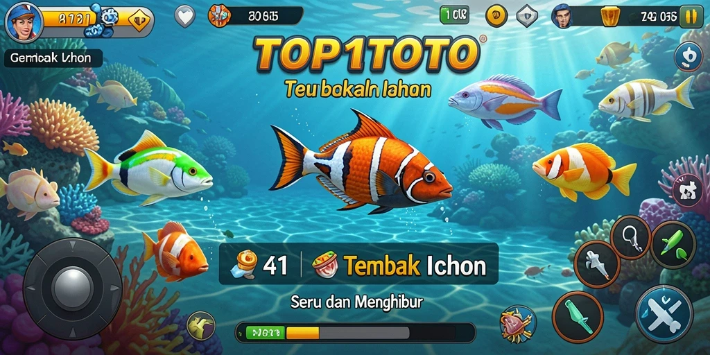 Gameplay seru dalam menunjukkan pertempuran tembak ikan.